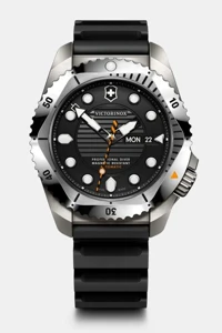 Victorinox Dive Pro Automatické hodinky 43 mm - strieborný titán/čierna guma