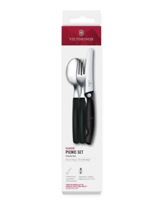 Swiss Classic Príborová súprava so skladacím nožom, 3 kusy