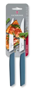 Victorinox Swiss Modern Sada 2 nožov na steaky 12 cm - nevädzová modrá