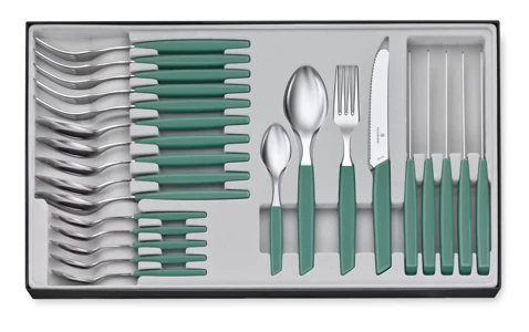 Victorinox Swiss Modern Príborová sada - 24 ks - šalviová zelená