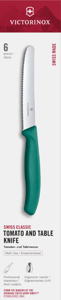 Victorinox Classic 6.7834.6C1 Súprava paradajkových nožov 6-dielna zelená 11cm