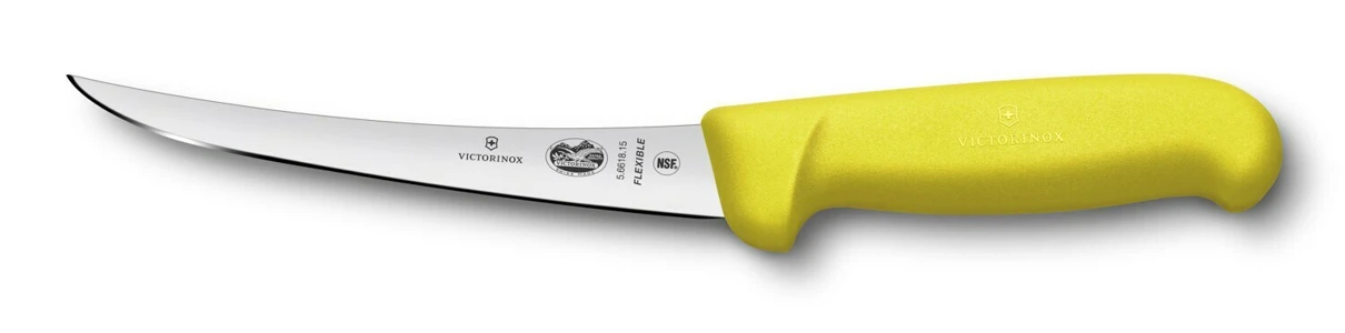Victorinox 5.6618.15M kuchynský nôž Fibrox -  vykosťovací safety grip 15 cm žltý